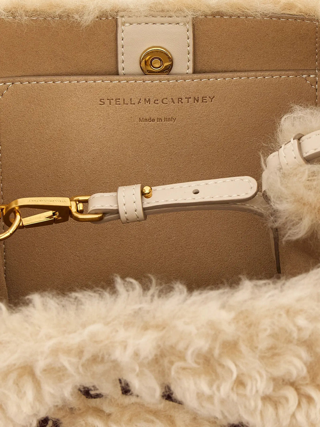 Sac bandoulière Stella McCartney en polyester beige
