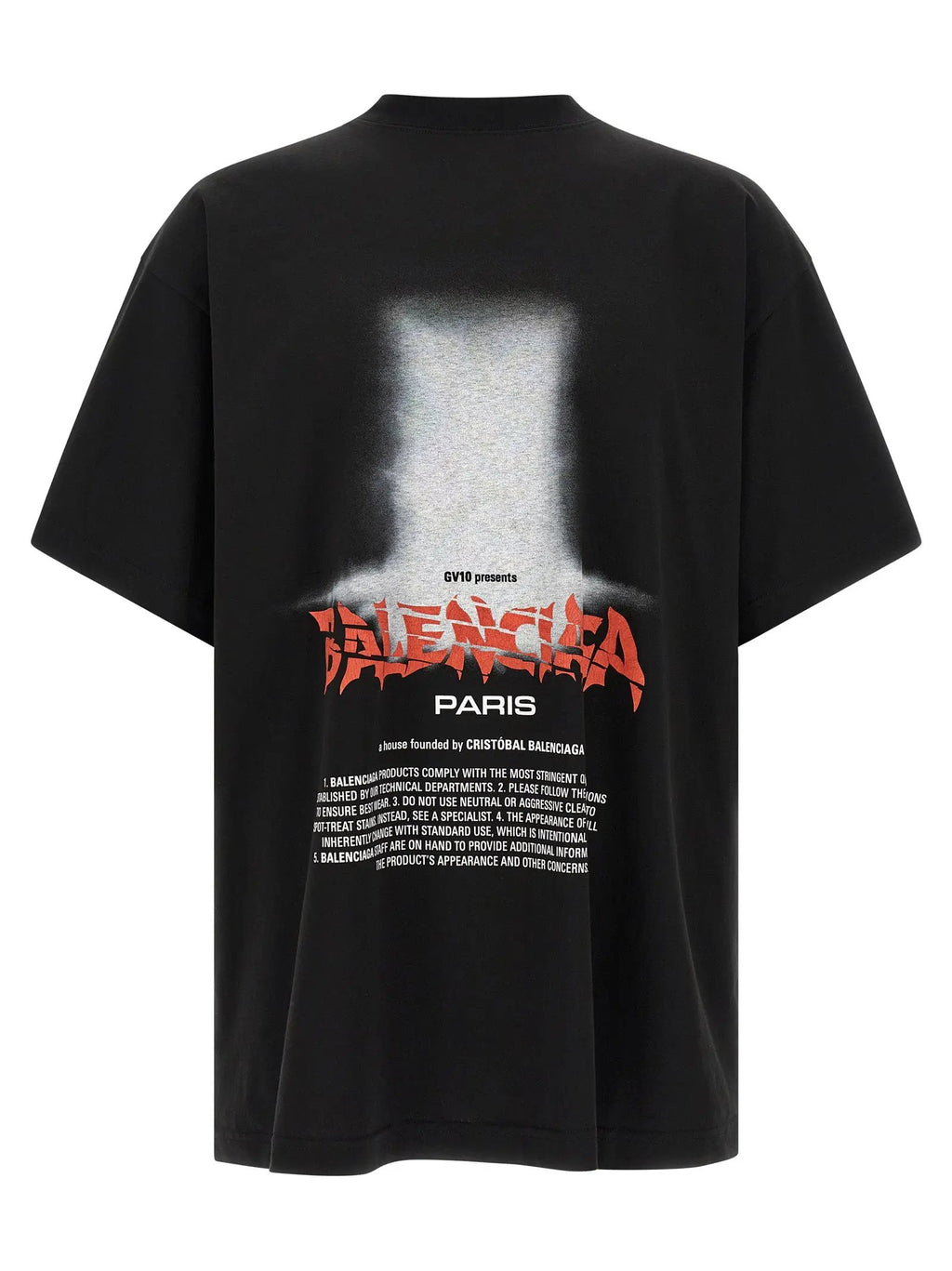 T-shirt Balenciaga en coton noir