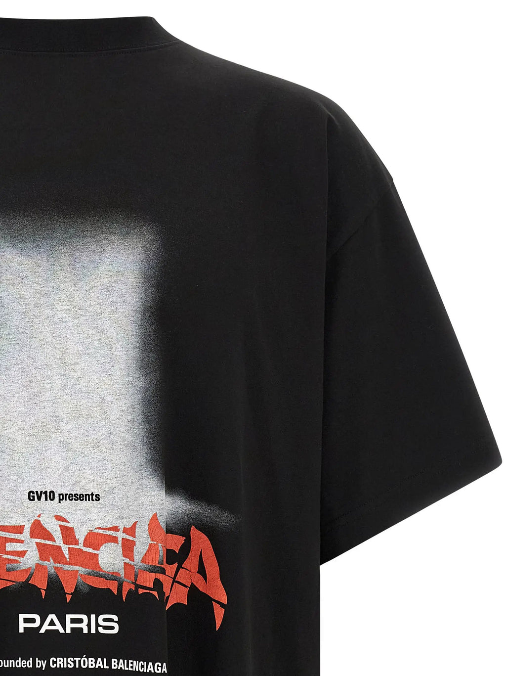 T-shirt Balenciaga en coton noir