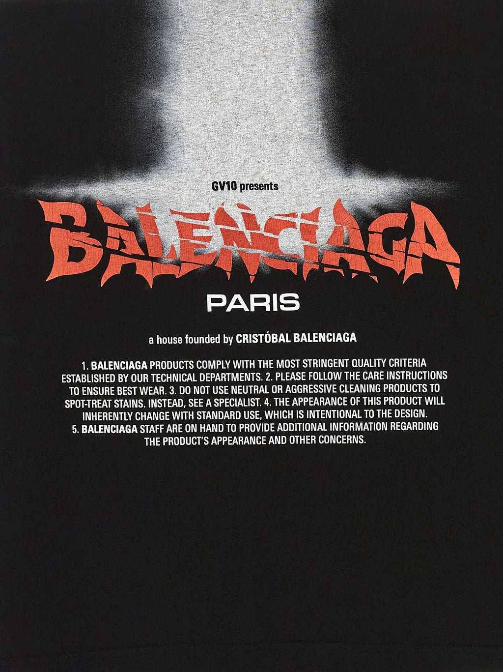 T-shirt Balenciaga en coton noir