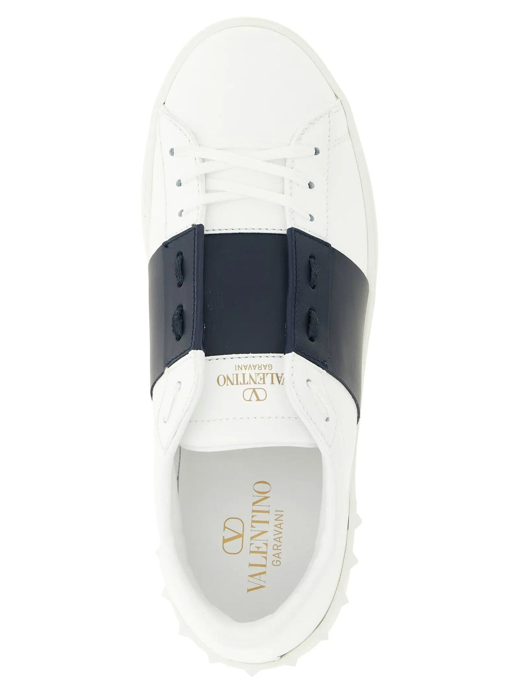 Valentino Garavani Valentino Garavani Blue Calfskin Low Top Sneakers