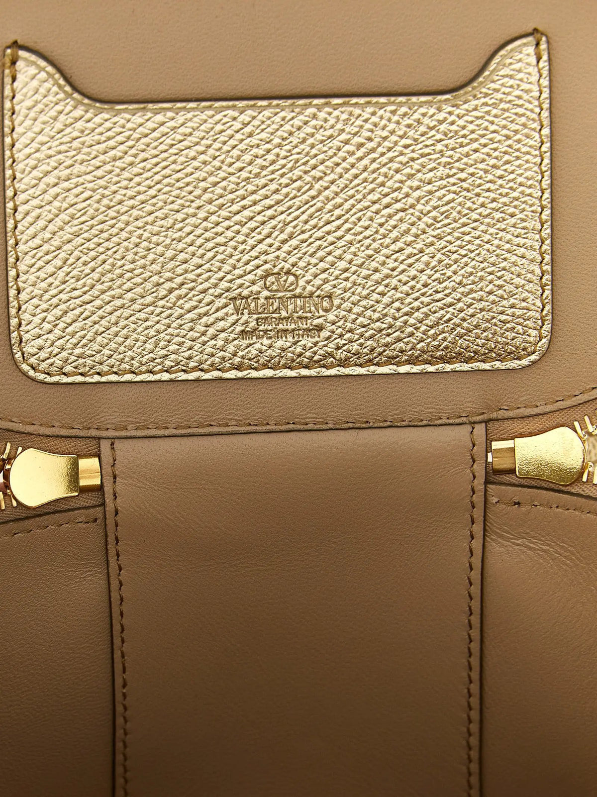 Valentino Garavani Gold Calfskin Handbag