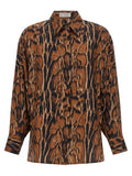 Blouse en soie marron Alberto Biani