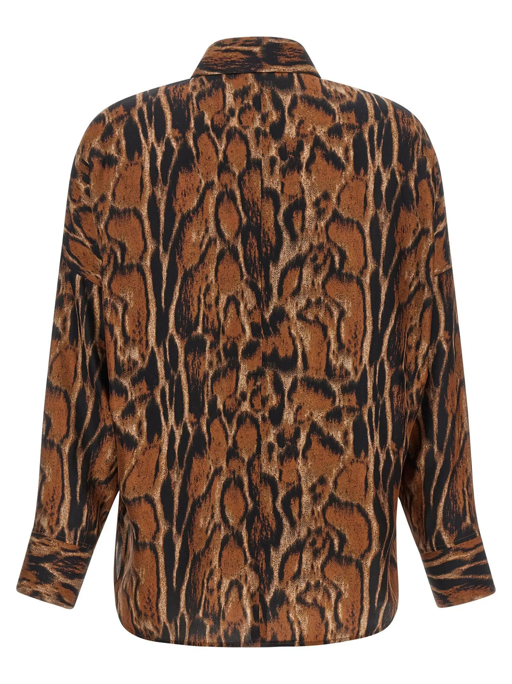 Blouse en soie marron Alberto Biani