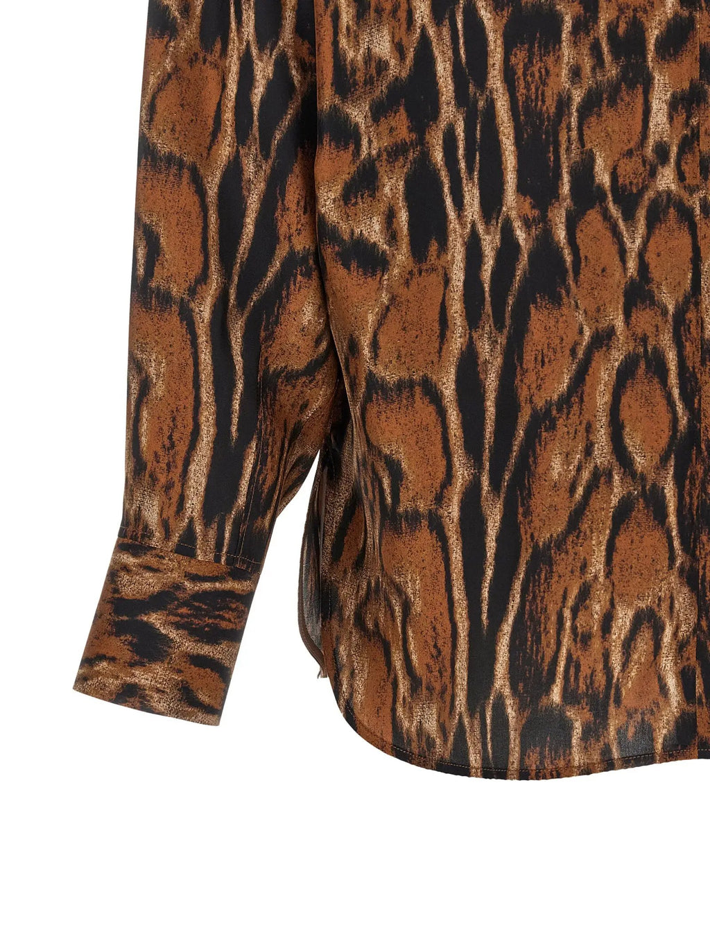 Blouse en soie marron Alberto Biani