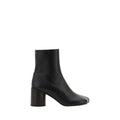 Bottes cheville MM6 en cuir d'agneau noir Ovis Aries