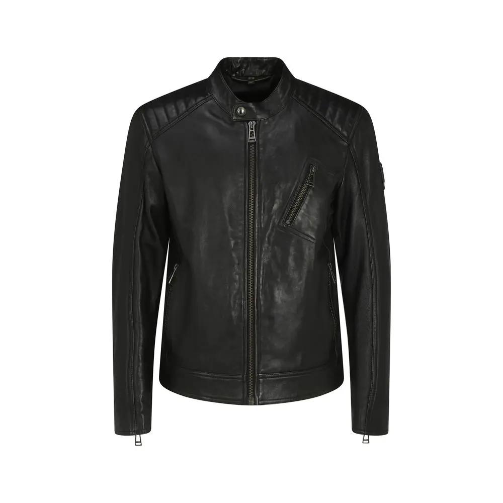 Belstaff Belstaff Black Lamb Ovis Aries Leather Jacket