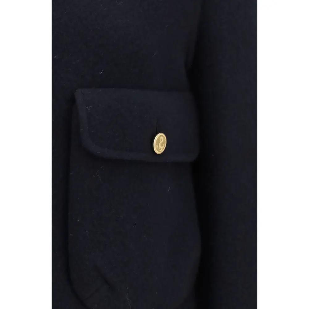 Veste longue Thom Browne Blue Wool Oves Aries