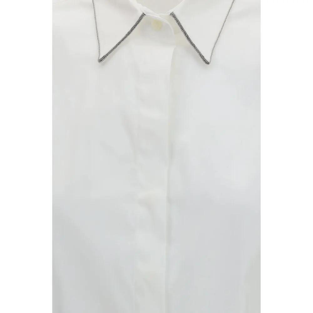 Chemise en coton blanc Brunello Cucinelli
