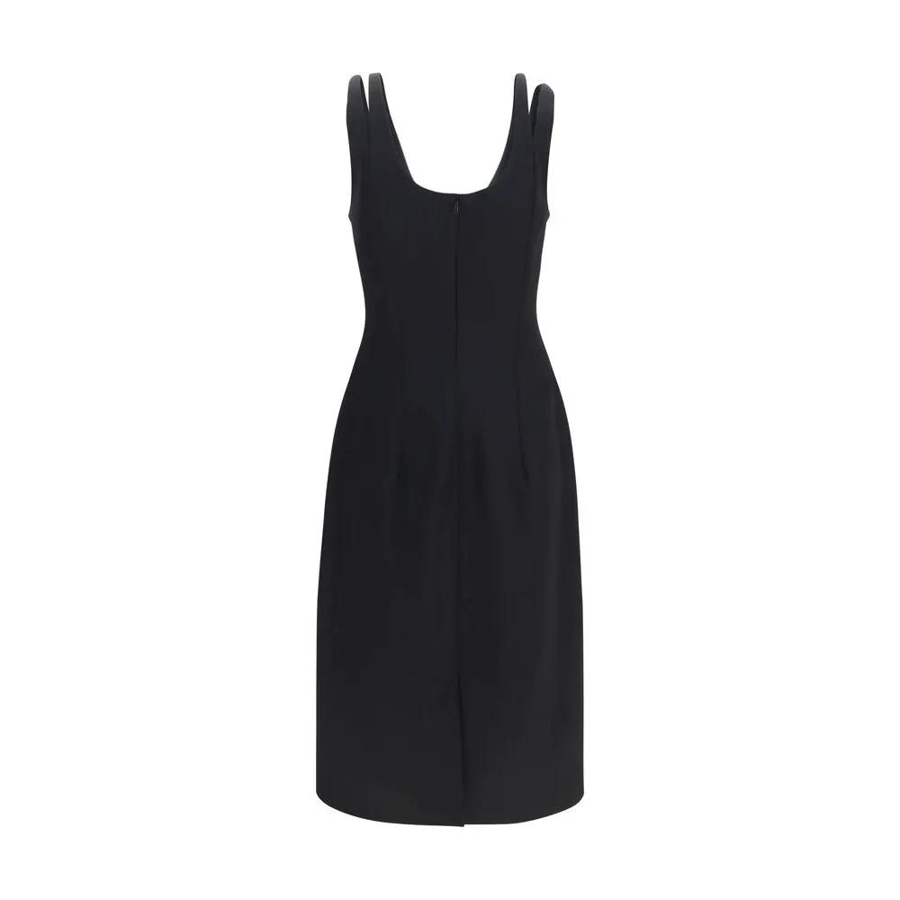 Versace Versace Black Wool Oves Aries Casual Dress