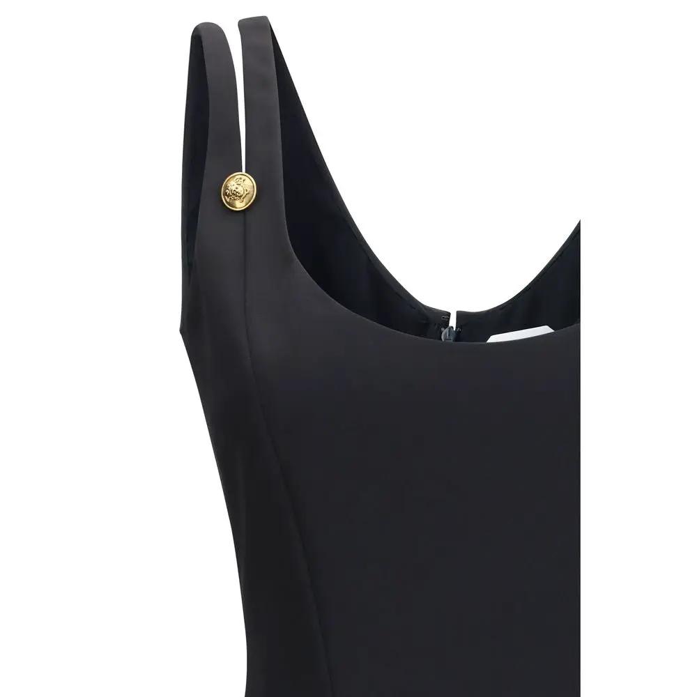 Versace Versace Black Wool Oves Aries Casual Dress