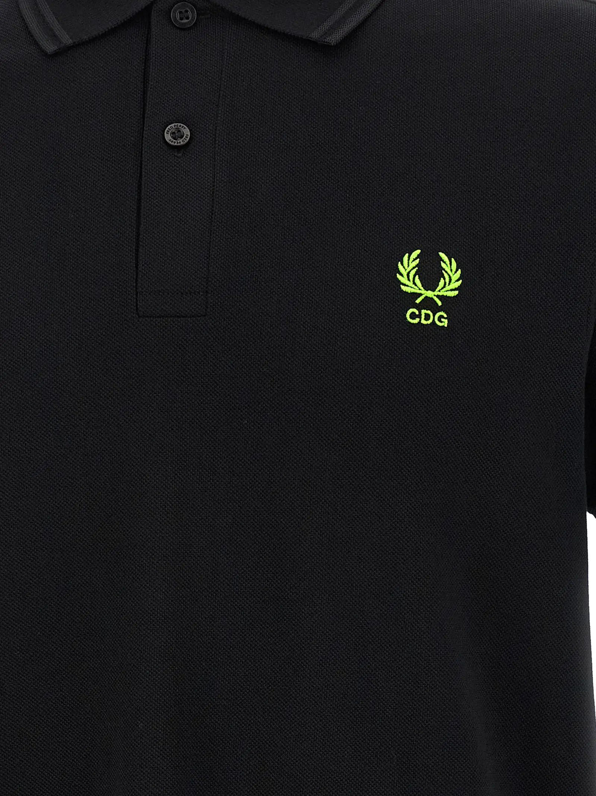Comme Des Garçons Bicolor Cotton Polo Shirt