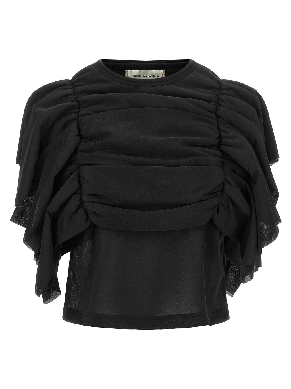 Chemise Comme Des Garçons en polyester noir à motifs