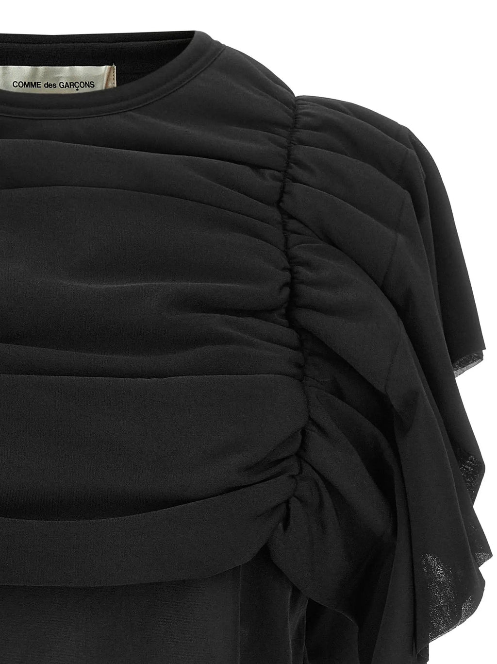 Chemise Comme Des Garçons en polyester noir à motifs