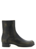 Bottines Maison Margiela en cuir de veau noir