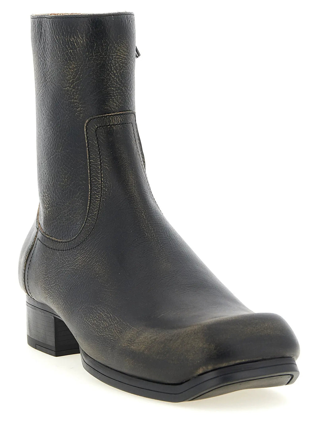 Bottines Maison Margiela en cuir de veau noir