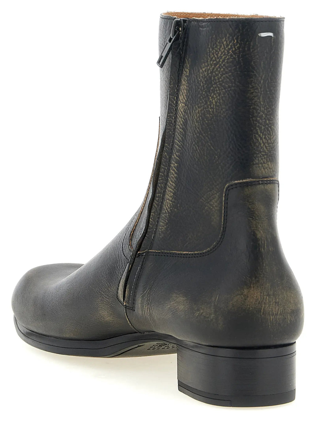 Bottines Maison Margiela en cuir de veau noir