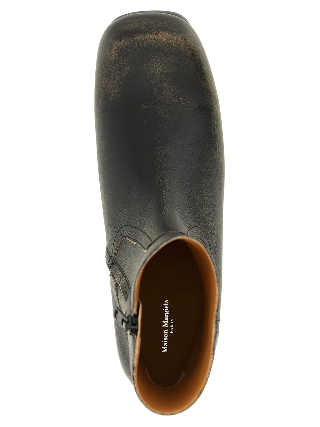 Bottines Maison Margiela en cuir de veau noir