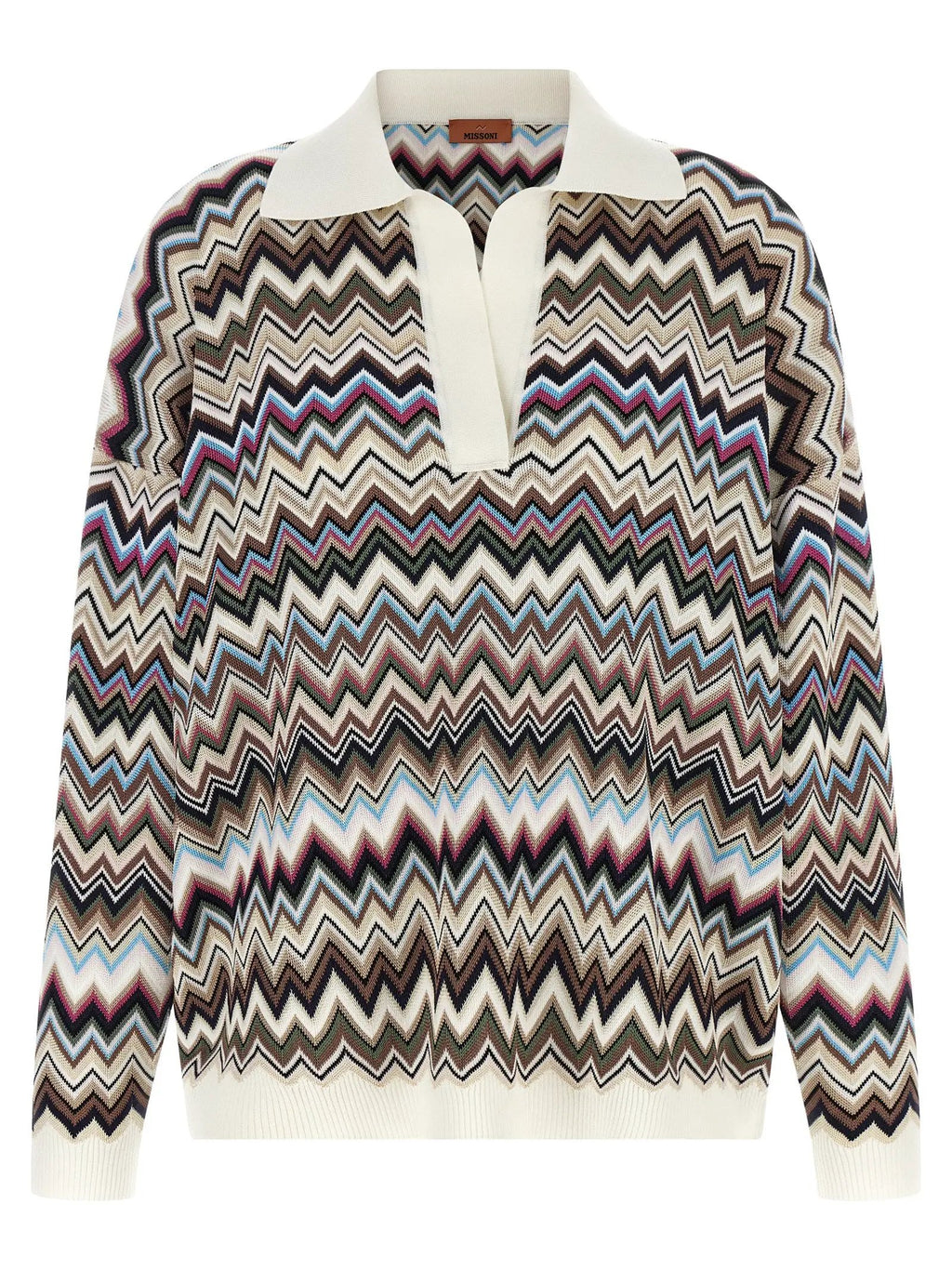 Polo en viscose multicolore Missoni