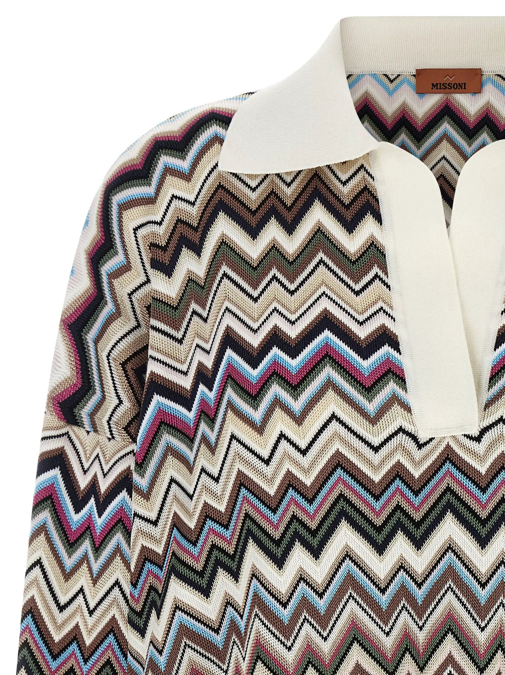 Polo en viscose multicolore Missoni