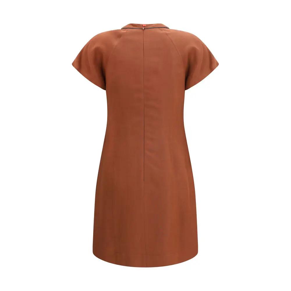 Brunello Cucinelli Brunello Cucinelli Brown Viscose Casual Dress