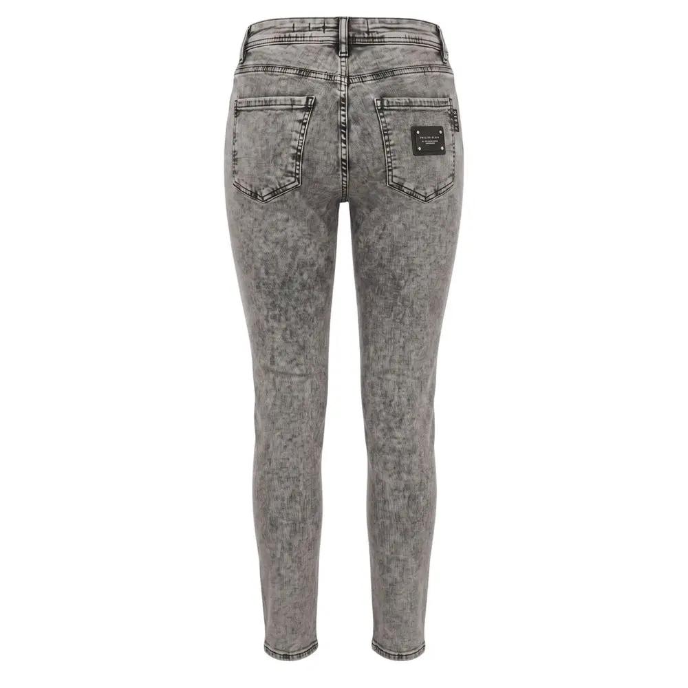 Philipp Plein Philipp Plein Grey Cotton Women Jeans