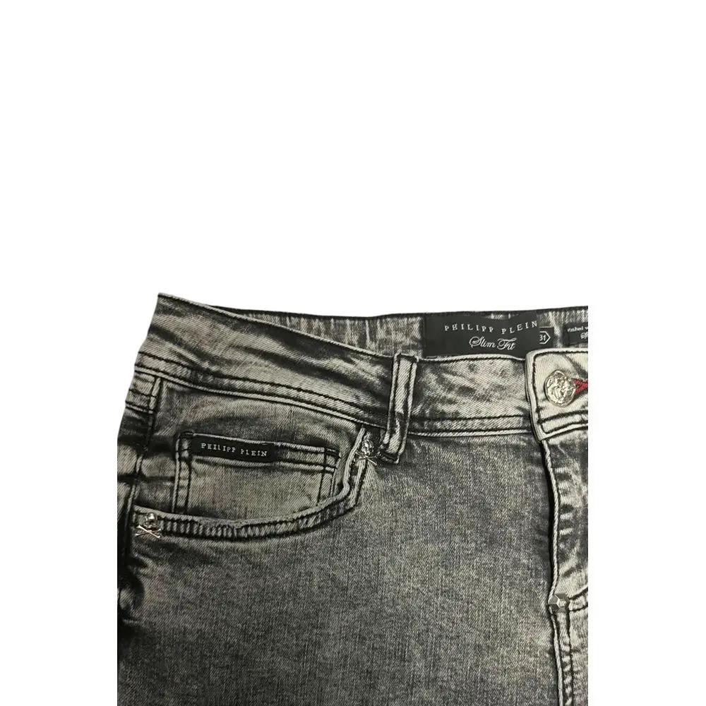 Philipp Plein Philipp Plein Grey Cotton Women Jeans