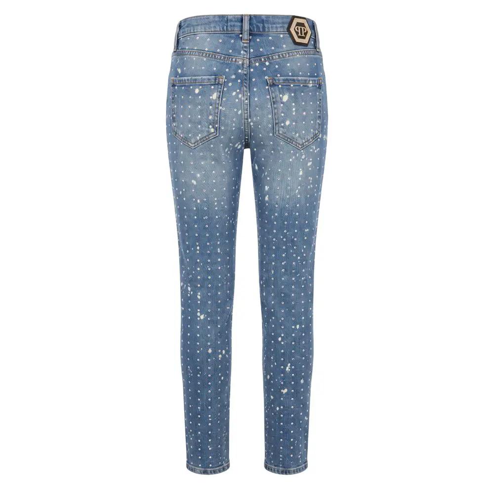 Philipp Plein Philipp Plein Blue Cotton Women Jeans