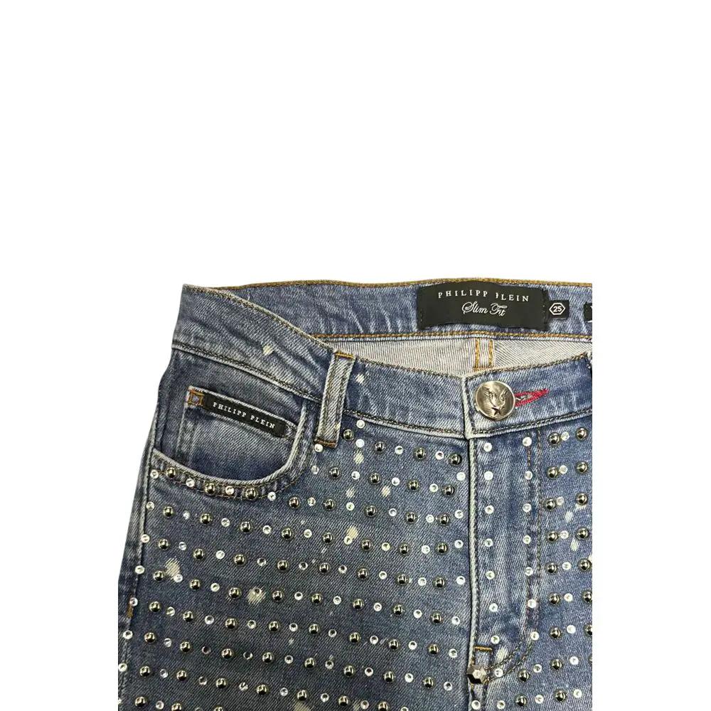 Philipp Plein Philipp Plein Blue Cotton Women Jeans
