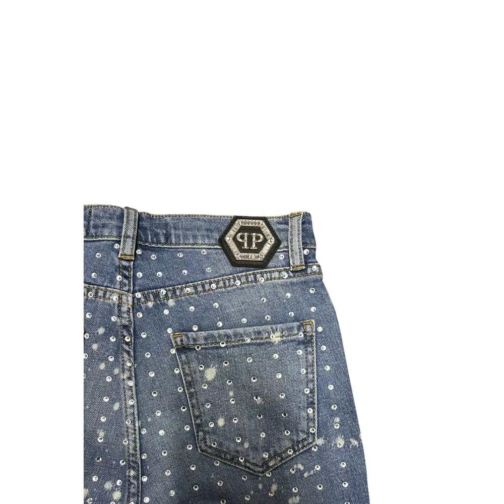 Philipp Plein Philipp Plein Blue Cotton Women Jeans