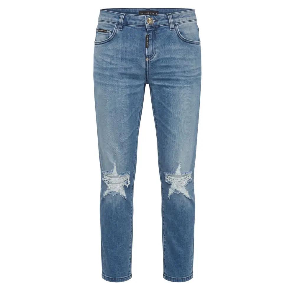 Philipp Plein Philipp Plein Blue Cotton Women Jean