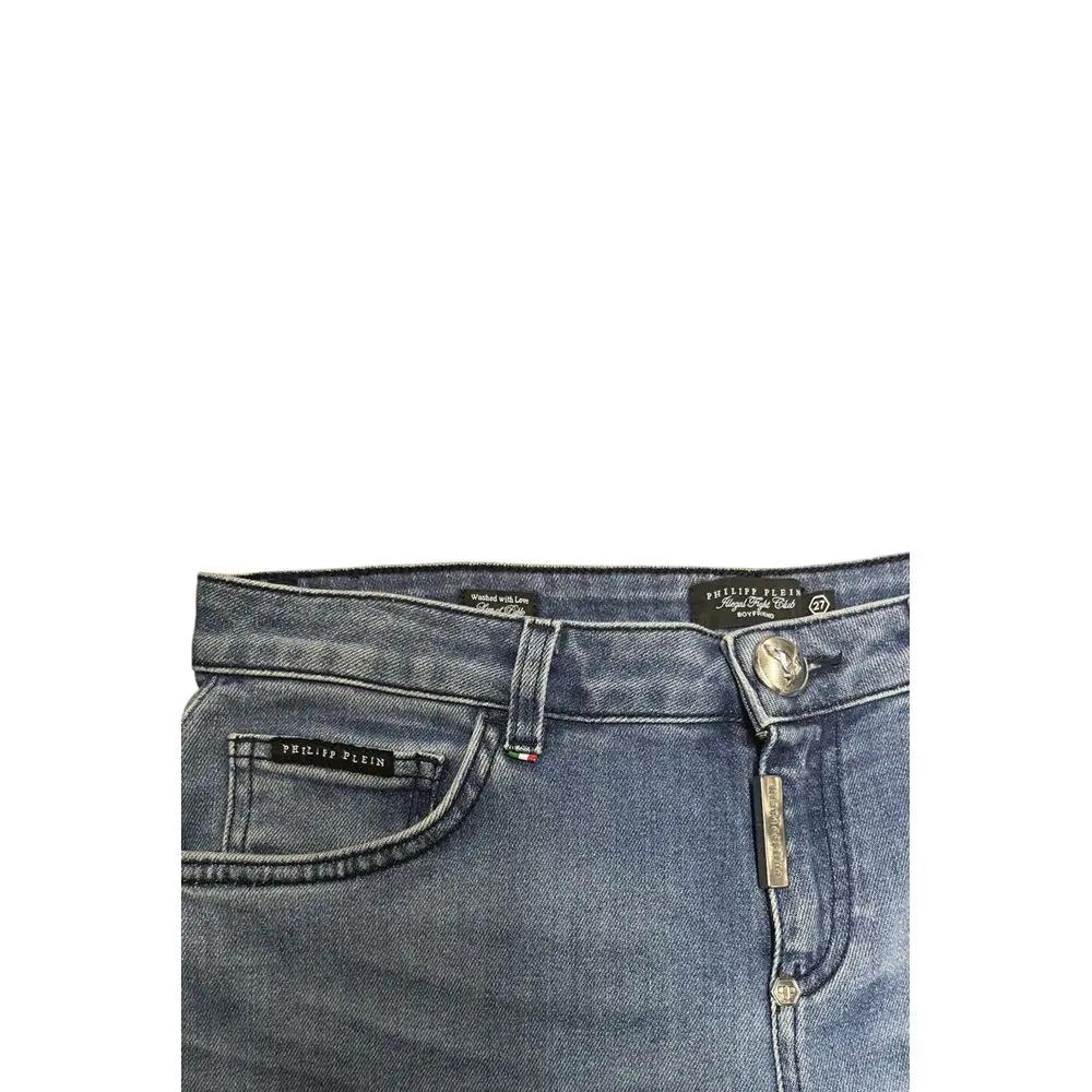 Philipp Plein Philipp Plein Blue Cotton Women Jean