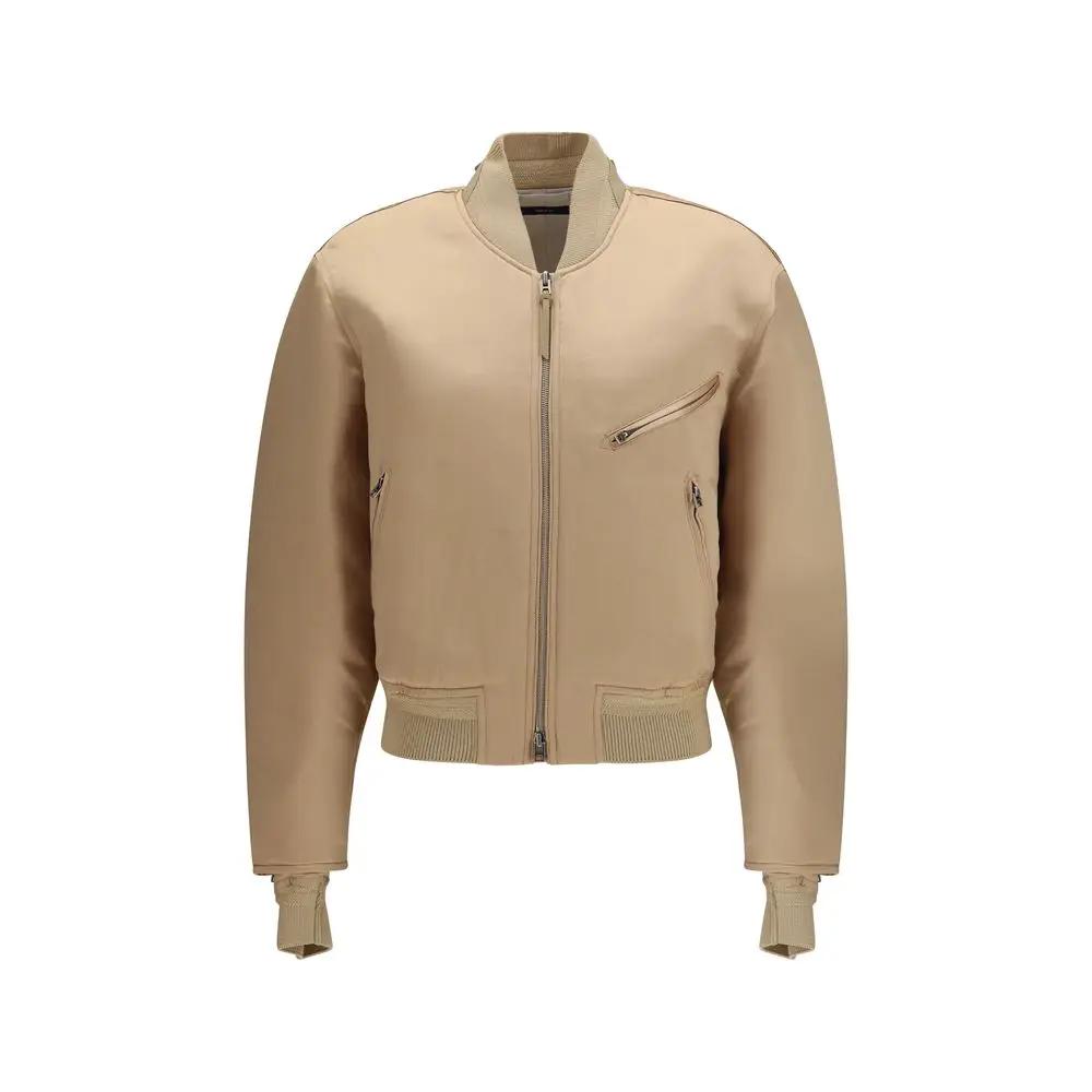 Tom Ford Gold Satin Bomber