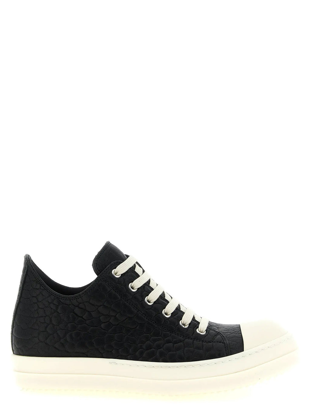 Baskets basses en cuir d'agneau bicolore Rick Owens