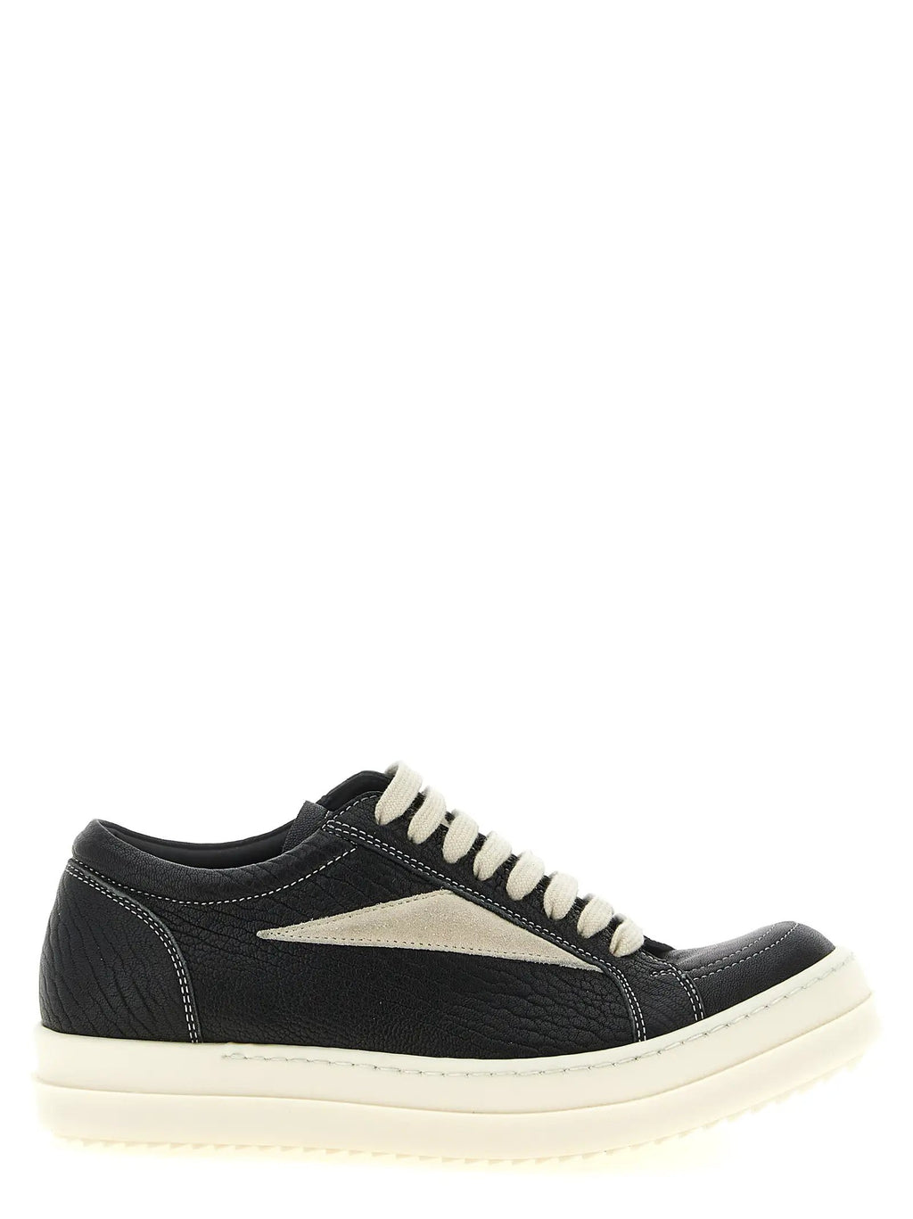 Baskets basses en cuir d'agneau bicolore Rick Owens