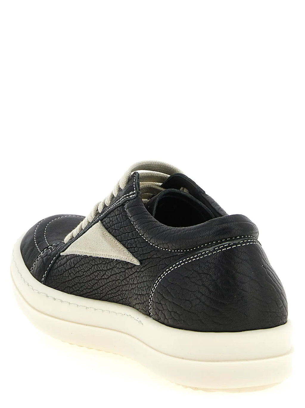 Baskets basses en cuir d'agneau bicolore Rick Owens