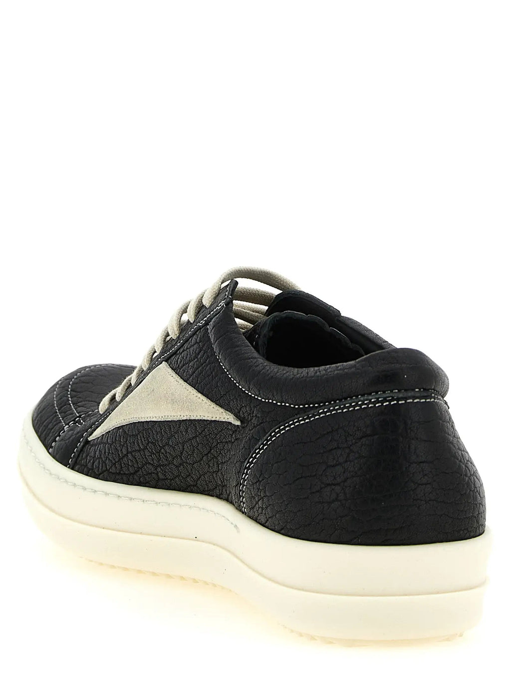 Baskets basses en cuir d'agneau bicolore Rick Owens