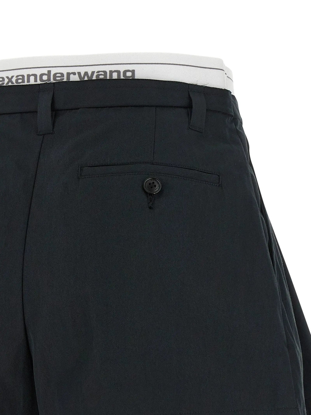 Shorts bermuda en coton noir Alexander Wang