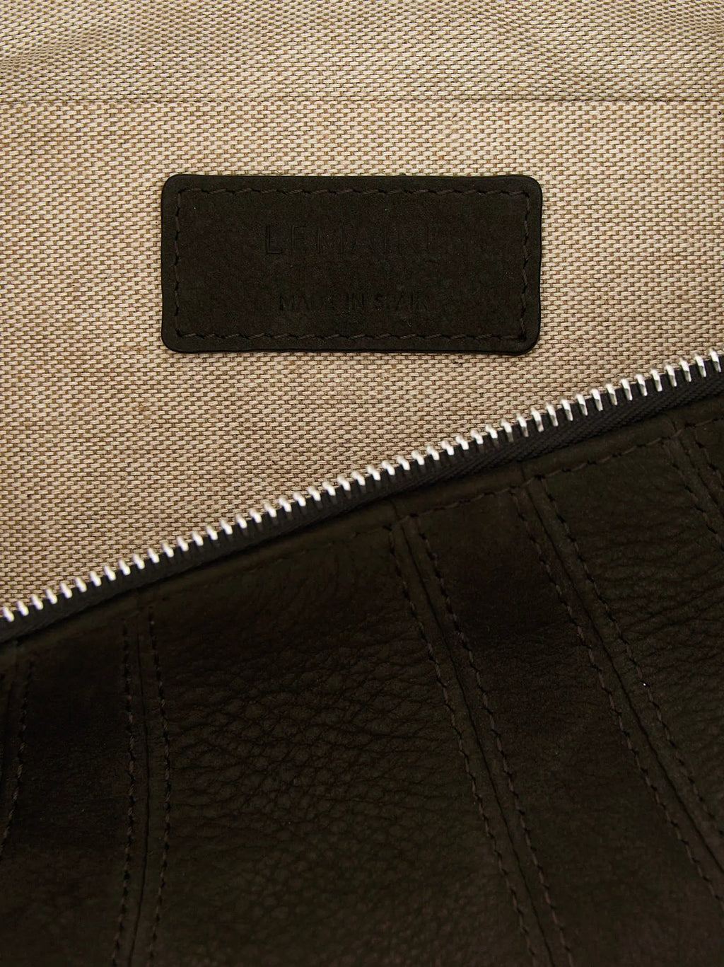 Sac bandoulière Lemaire en cuir d'agneau marron