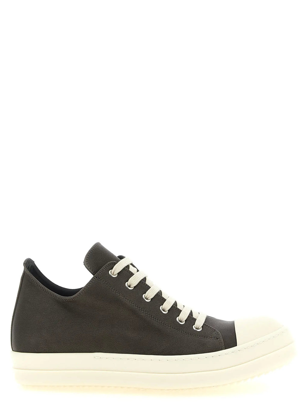 Baskets basses en cuir de veau noir Rick Owens
