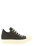 Baskets basses en cuir de veau noir Rick Owens