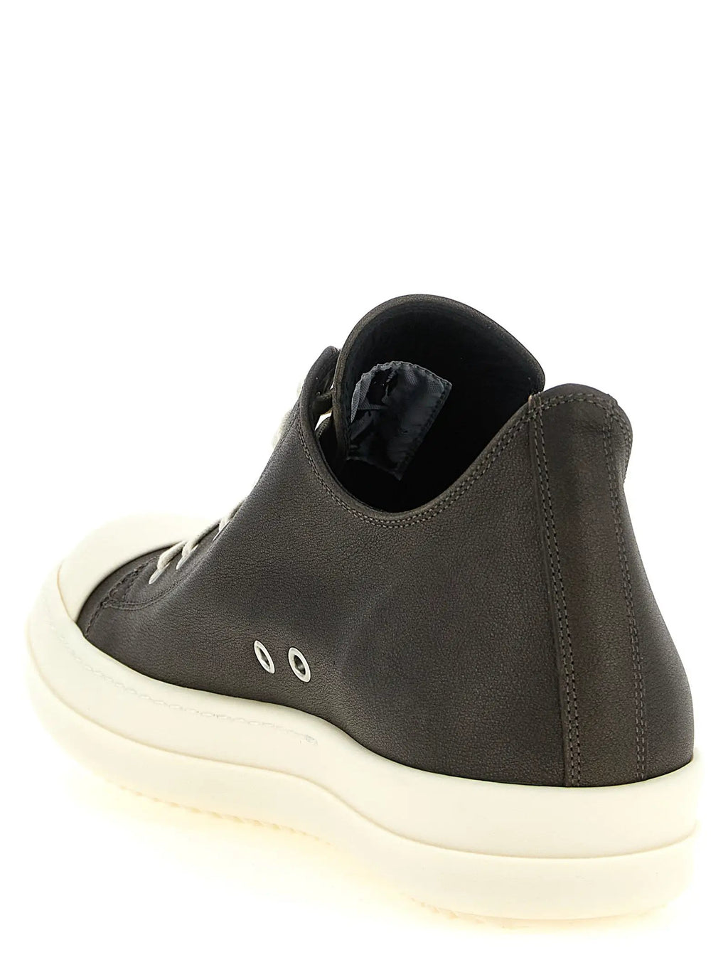 Baskets basses en cuir de veau noir Rick Owens