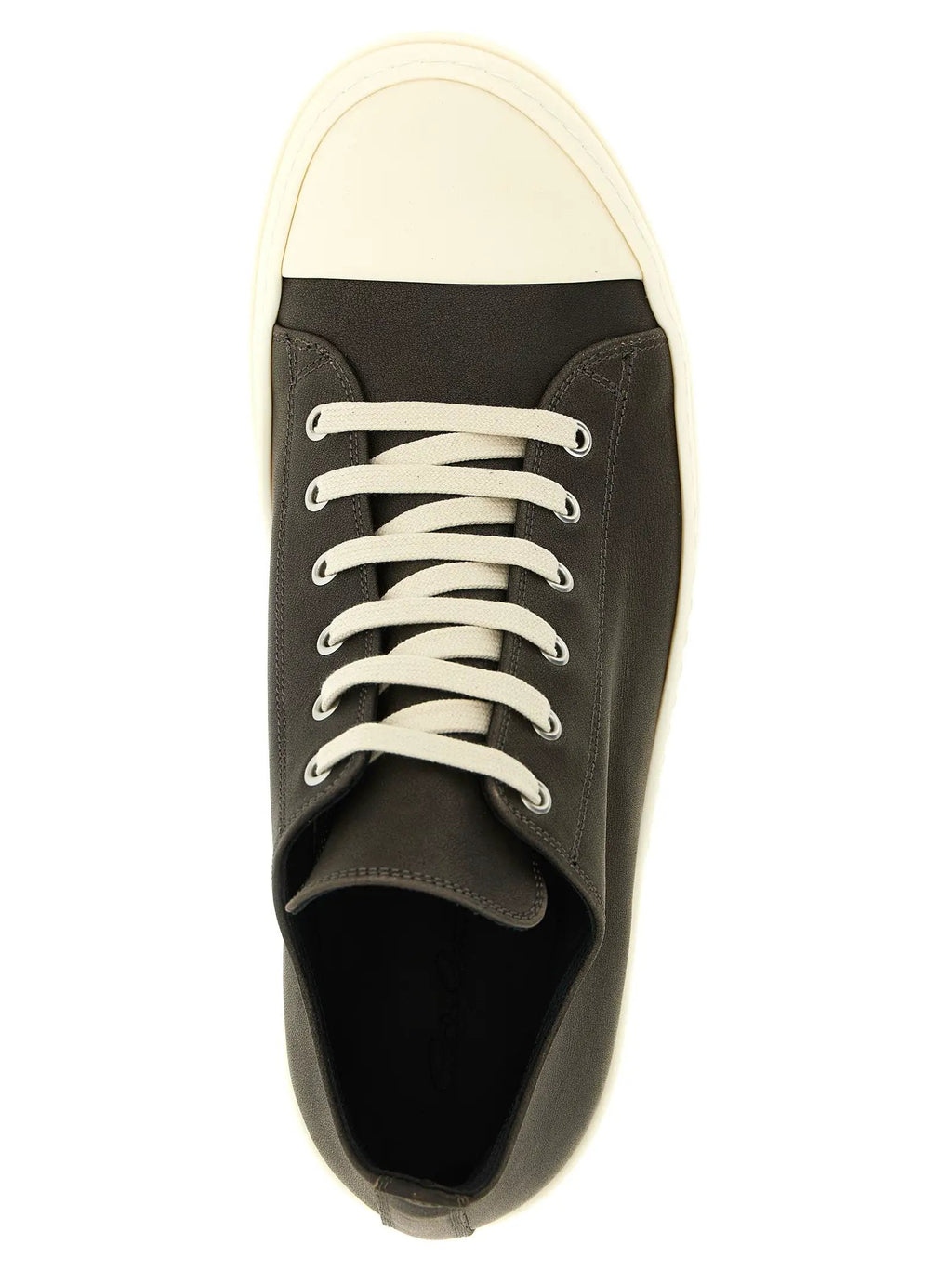 Baskets basses en cuir de veau noir Rick Owens