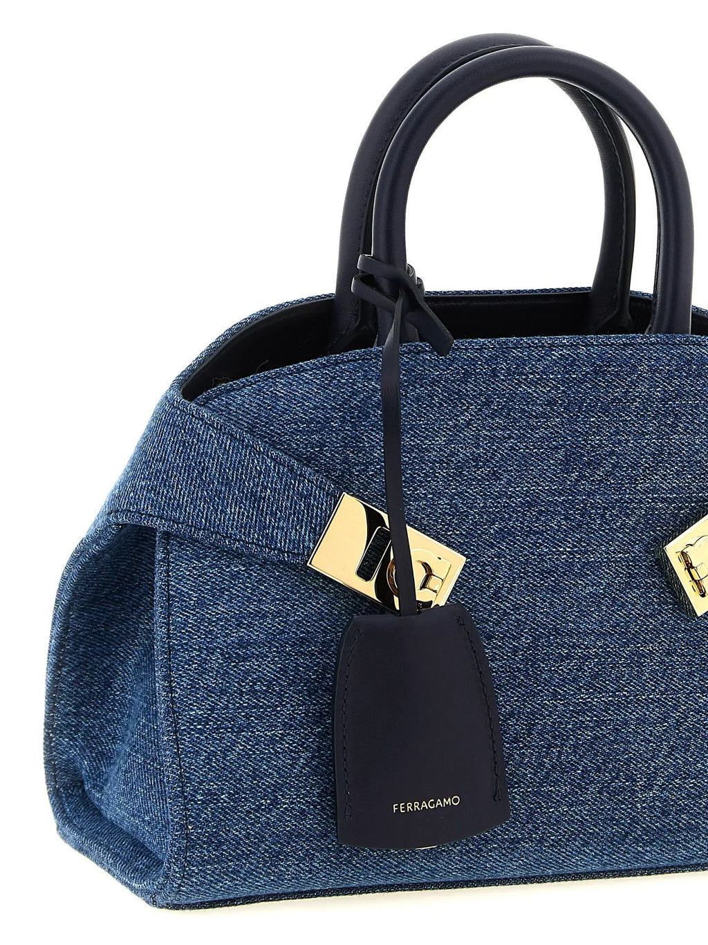 Sac à main en tissu bleu Ferragamo