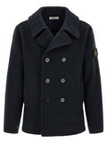 Stone Island Stone Island Blue Cotton Coat