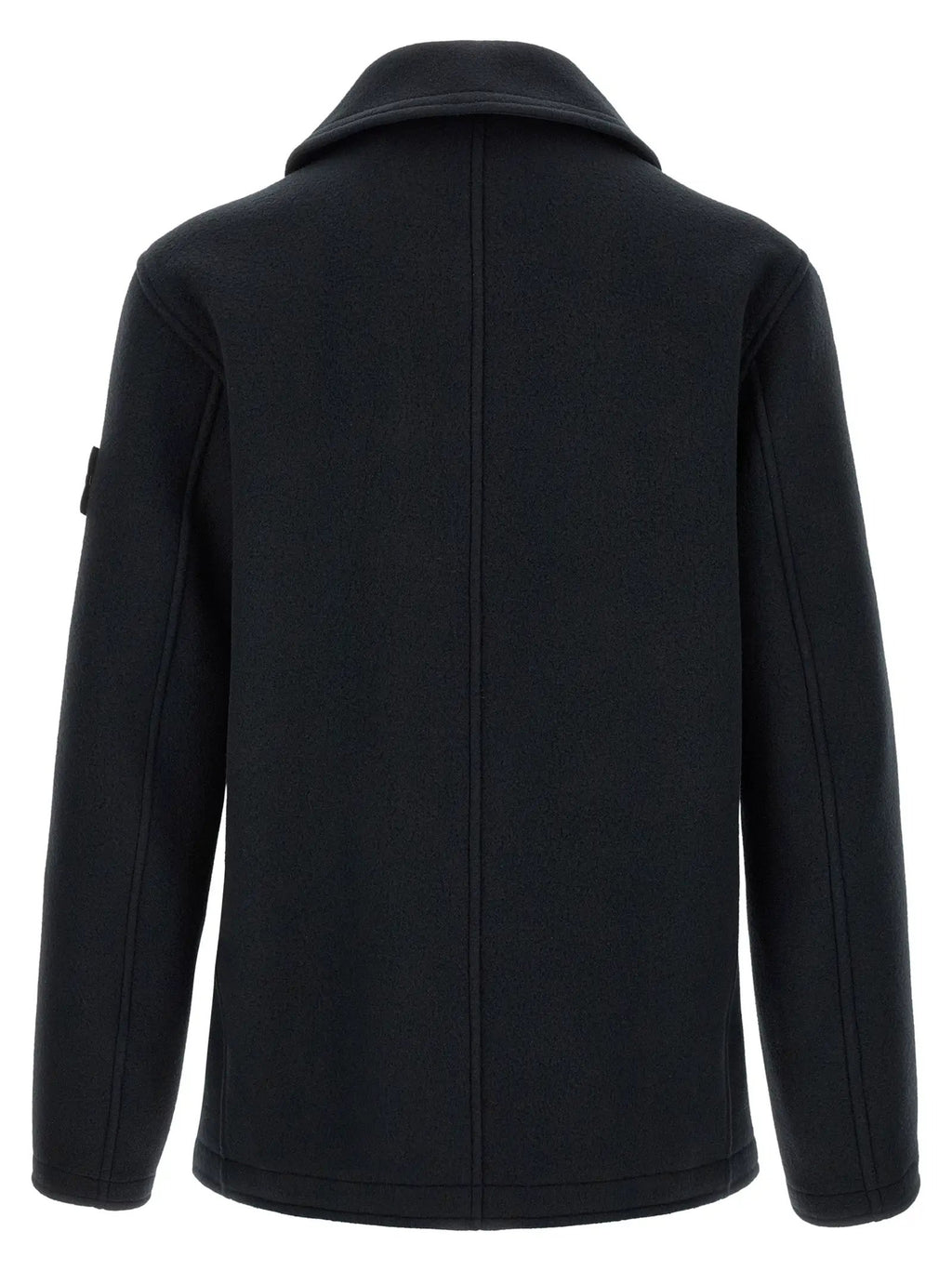 Caban croisé bleu marine en coton homme – Stone Island