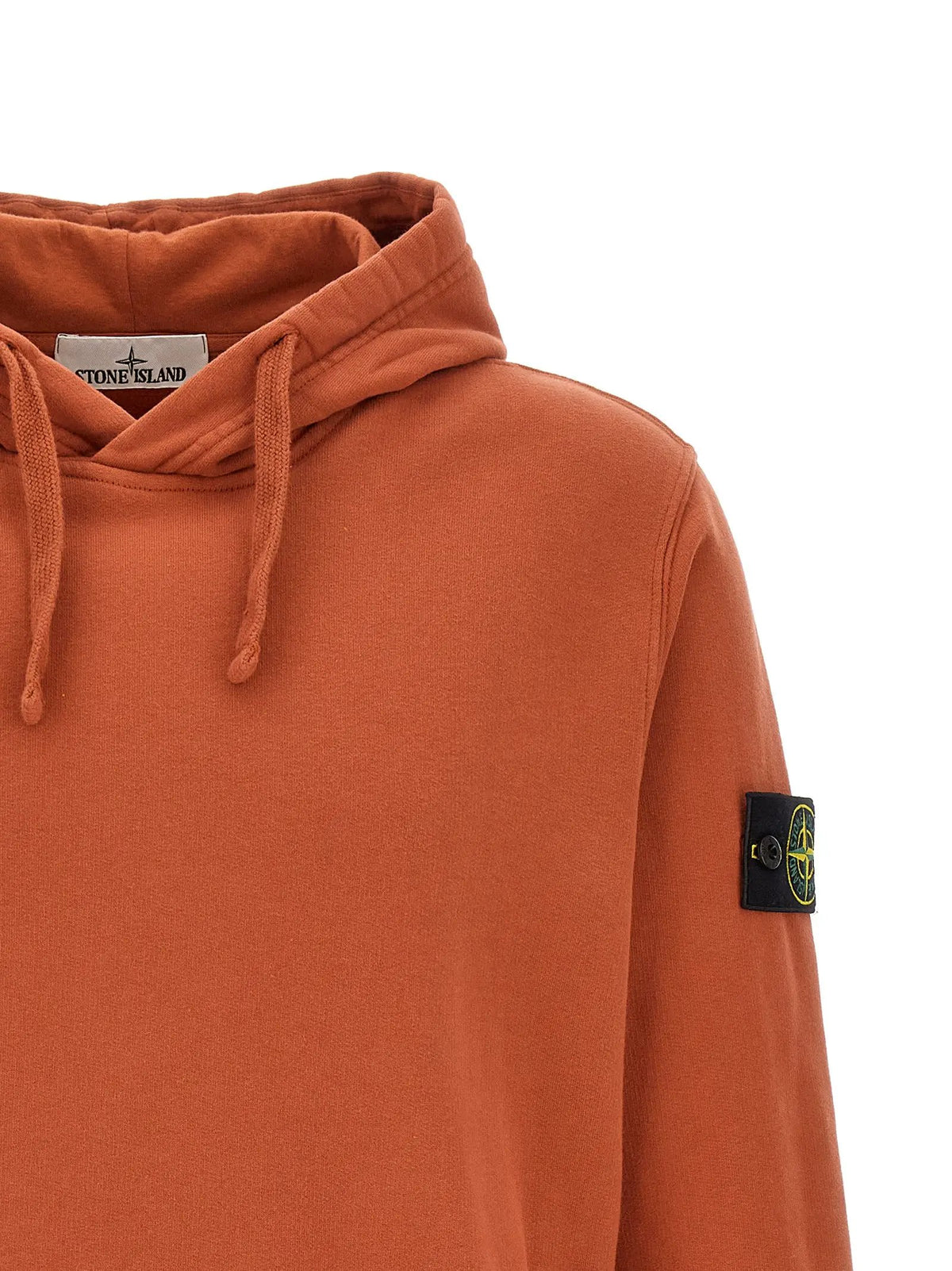 Sweat-shirt Stone Island en coton orange