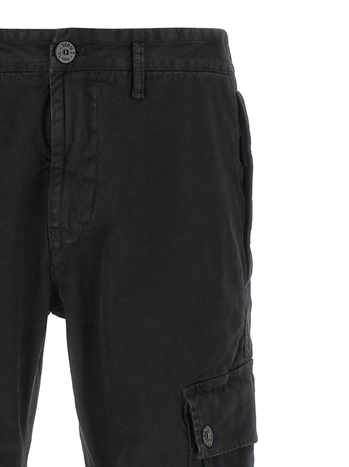 Stone Island Stone Island Black Cotton Cargo Pants