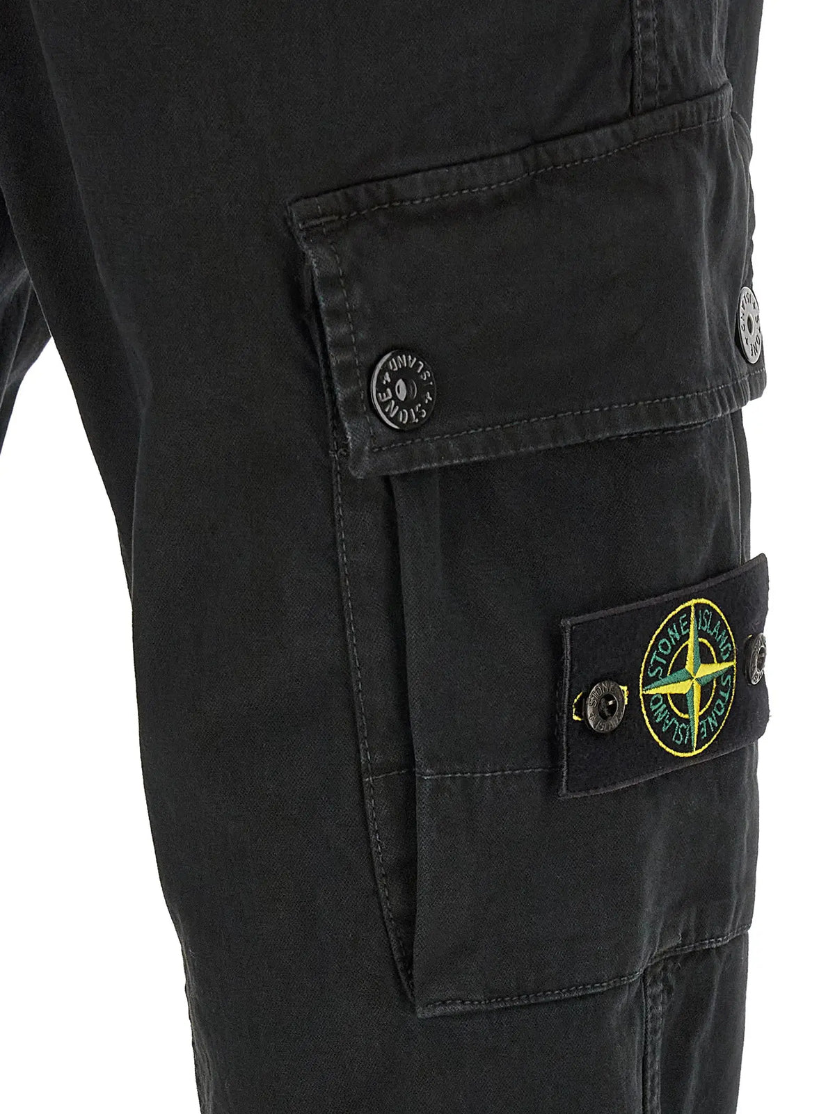 Stone Island Stone Island Black Cotton Cargo Pants