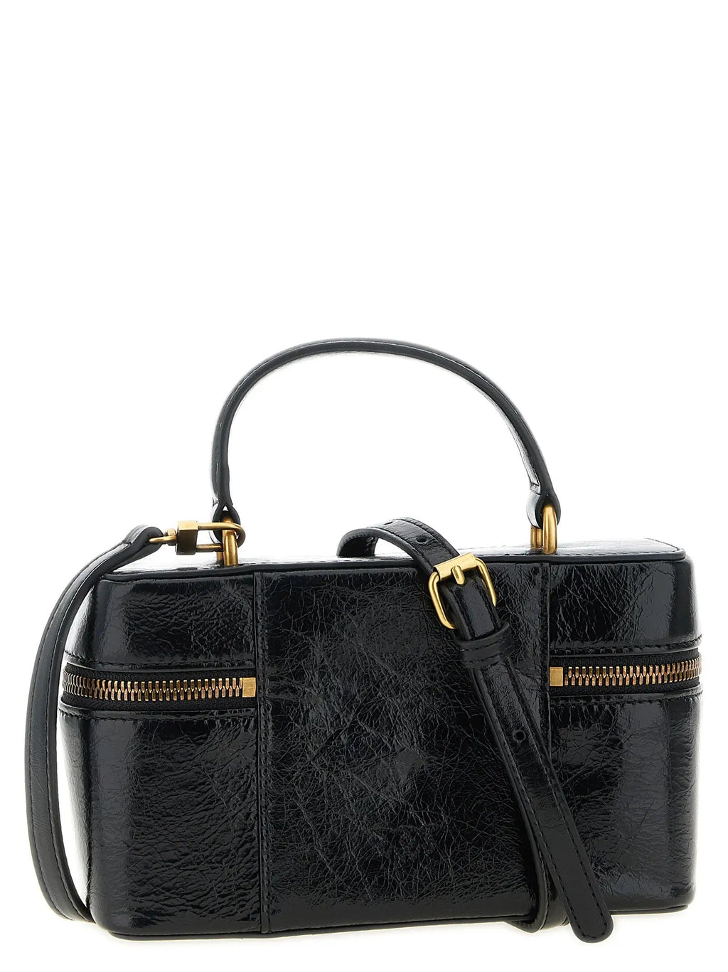PINKO Black Calfskin Crossbody Bag